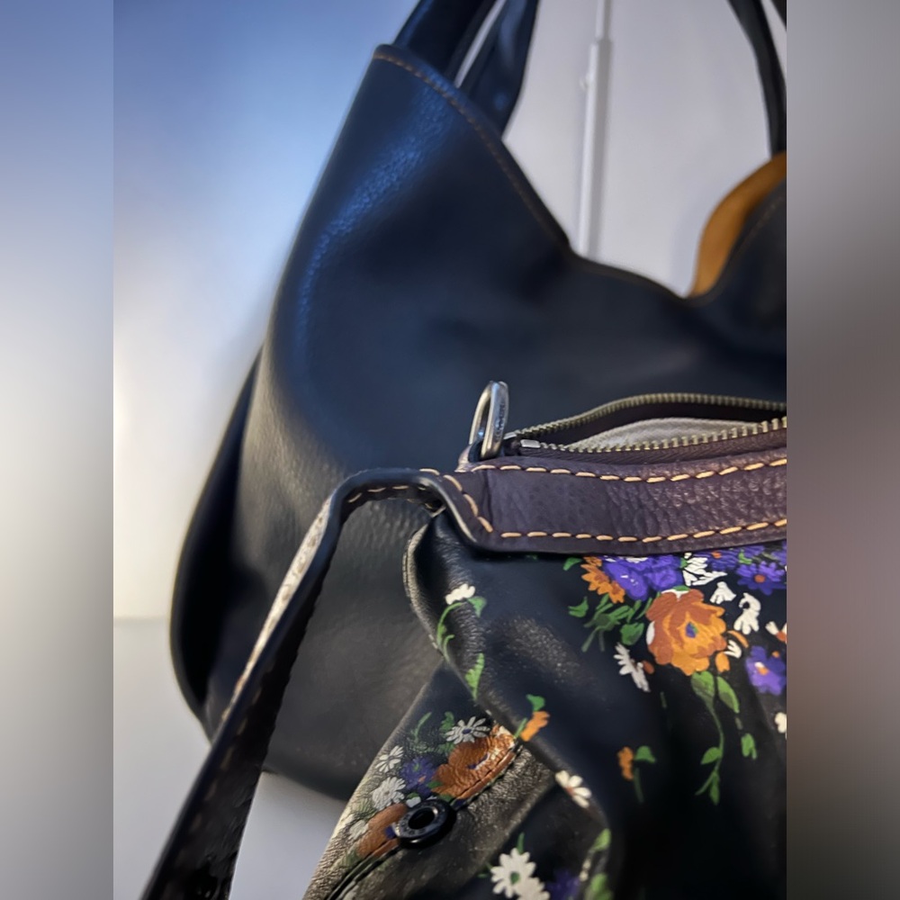 Coach 1941 Hobo Bandit 39 In Black Smooth Pebble Leather - Picture 5 of 12